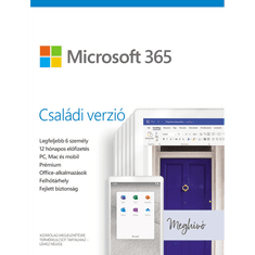 Microsoft 365 Családi verzió P6 HUN 6 felhasználó 1 év Medialess (6GQ-01156) (6GQ-01156)