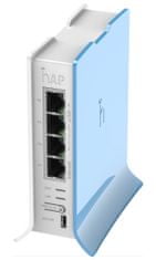 Mikrotik RouterBOARD RB941-2nD-TC, hAP-Lite, 650Mhz CPU, 32MB RAM, 4xLAN, 2.4Ghz 802b/g/n, ROS L4, tok, tápegység