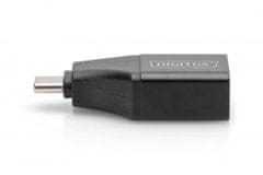 Digitus adapter USB-Type-C, USB-C HDMI Type-A, 4K@30HZ 4K@30Hz, alumínium - tok, fekete