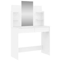 Greatstore fehér fésülködőasztal tükörrel 96x39x142 cm