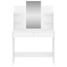 Greatstore fehér fésülködőasztal tükörrel 96x39x142 cm
