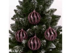 sarcia.eu Bordó karácsonyfa csecsebecse, áttört csecsebecse készlet, karácsonyfadíszek 8 cm, 6 db.
