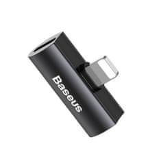 TKG Adapter: Baseus L46 - 2in1 Audio + töltő (Lightning) adapter iPhone készülékekhez, fekete