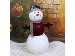 sarcia.eu Karácsonyi dekoráció, hóember sapkával, 48 cm