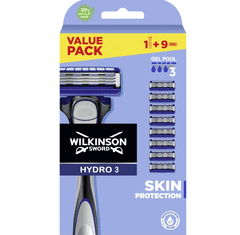 Wilkinson Sword Hydro 3 Skin Protection férfi borotva, 1 nyél + 8 penge (W302170300)