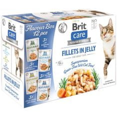 Brit Care Cat kapszula. Ízes doboz Filé zselében 12x85 g