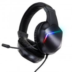 Vergionic 7303 Gaming headset mikrofonnal 5.1 LED RGB fekete