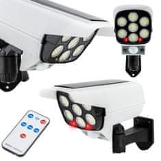 Vergionic 4058 Dummy kamera LED COB napelem, mozgásérzékelő, alkony, IP65, távirányító