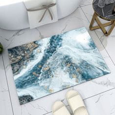 Dexxer Fürdőszoba mosható csúszásmentes szőnyeg 80x50cm kék márvány