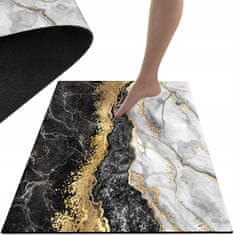 Dexxer Fürdőszoba mosható csúszásmentes szőnyeg 80x50cm arany márvány