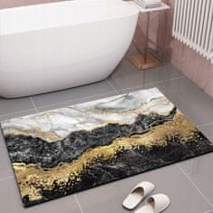 Dexxer Fürdőszoba mosható csúszásmentes szőnyeg 80x50cm arany márvány