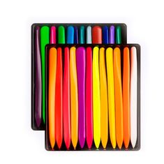 Netscroll  Kompakt viaszkréták (24 darab), élénk és gazdag színek, 100% ökológiai gyártás, ajándékötlet, Crayons