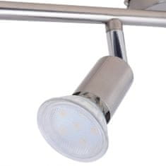 Vidaxl 4 LED-es spot mennyezeti lámpa selyemfényű nikkel 50467