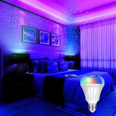 BOT  LED Smart RGB izzó csillagvetítő funkcióval és zenei üzemmóddal WiFi 600lm / 5W