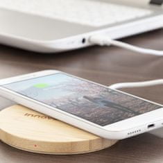 Northix Vezeték nélküli mobil töltő - bambusz - iOS és Android 