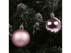 sarcia.eu Rózsaszín karácsonyi csecsebecse, műanyag csecsebecse készlet, karácsonyfadísz 5 cm, 36 db.