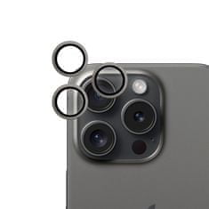 EPICO Alumínium védőüveg kamera lencséhez iPhone 15 Pro / 15 Pro Max számára 81312151300010 - éjfekete