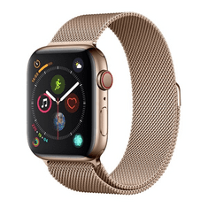 Devia Apple Watch 1-6, SE (42 / 44 mm), fém pótszíj, milánói stílus, mágnes zárral, Elegant, arany (RS122128)