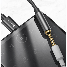 Audió adapter, USB Type-C - 3.5 mm jack átalakító, Baseus L54, fekete