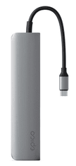 EPICO 6 az 1-ben alumínium 8K hub USB-C csatlakozóval 9915112100068 - űrszürke