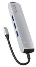 EPICO 6 az 1-ben Slim hub 8K USB-C csatlakozóval 9915112100069 - ezüst