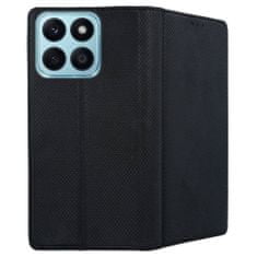 TKG Telefontok Honor X6a - fekete mágneses szilikon keretes könyvtok