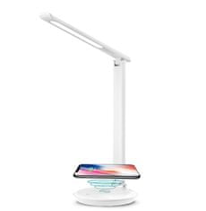 Asztali lámpa 300 lm vezeték nélküli telefontöltéssel fehér színben