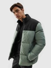4F Férfi téli kabát Asselineau fekete-zöld M