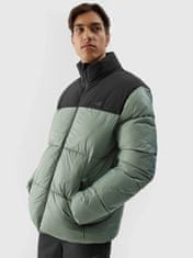 4F Férfi téli kabát Asselineau fekete-zöld M