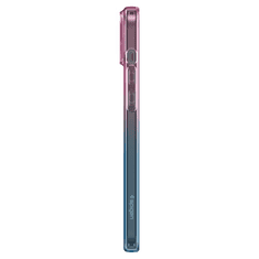 Spigen Apple iPhone 15, Szilikon tok, színátmenetes, Liquid Crystal Gradiation, átlátszó/rózsaszín/kék (TS0257)