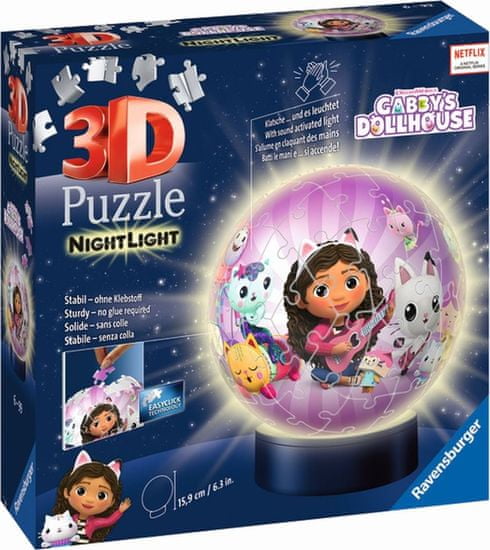 Ravensburger Gaby's Magic House 3D Light-up Puzzleball 74 darab