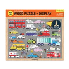 Mudpuppy fa puzzle járművek + állvány 100 darab