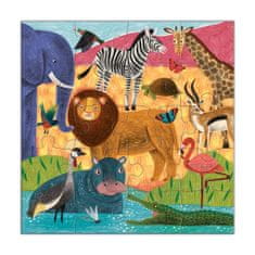Mudpuppy mágneses puzzle Szafari és dzsungel 2x20 db