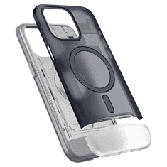 Spigen Apple iPhone 15 Pro Max, Műanyag hátlap védőtok, szilikon belső, Magsafe töltővel kompatibilis, Classic C1 Mag, szürke (TS0260)
