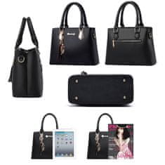 Dollcini Női táskák kereszt hátizsák női válltáska vízálló PU bőr táska elegáns táska, fekete