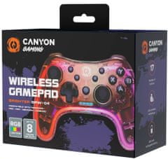 Canyon vezeték nélküli gamepad GPW-04 RGB 5in1 (PS3, PS4, XBOX, Android TV, PC)