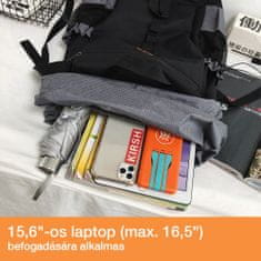 Dollcini Utazó laptop hátizsák, vízálló iskolai számítógépes férfi könyvestáska női egyetemistáknak, 15,6 hüvelykes laptop, diák hátizsák, fekete