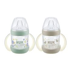 Nuk Baby Bottle For Nature tanuló cumisüveg hőmérséklet-szabályozóval, barna 150 ml