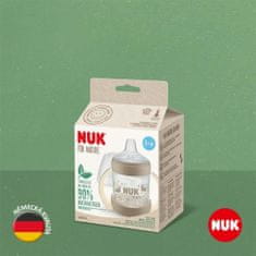 Nuk for Nature tanuló cumisüveg hőmérséklet-szabályozóval 6-18m barna színű