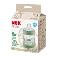 Nuk Baby Bottle For Nature tanuló cumisüveg hőmérséklet-szabályozóval, zöld 150 ml