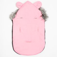 NEW BABY Új Baby Alex Fleece rózsaszínű luxus téli kapucnis táska fülesekkel