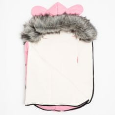 NEW BABY Új Baby Alex Fleece rózsaszínű luxus téli kapucnis táska fülesekkel