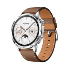Huawei Watch GT 4/46mm/ezüst/elegáns szíj/barna színben