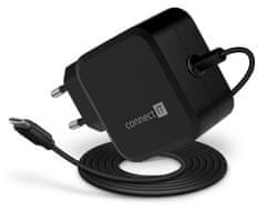 Connect IT C-Power Mini univerzális laptop adapter USB-C, PD 67 W, fekete (CNP-1660-BK)