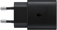 SAMSUNG EP-T2510NBEGEU 25W-os gyorstöltő kábel nélkül, fekete színben