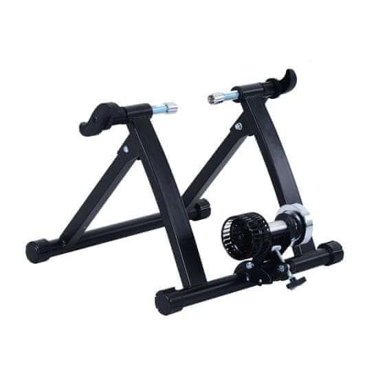 HOMCOM Mágneses otthoni edzőgörgő kerékpárokhoz, acél váz, 54,5 x 47,2 x 39,1 cm, fekete