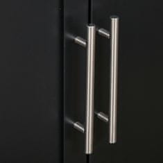 HOMCOM Konyhaszekrény kerekekkel, 109x40x89 cm, fekete