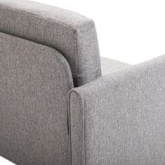 HOMCOM Fotel két üléssel, hab / textil / fa, 65 x 141 x 78 cm, szürke