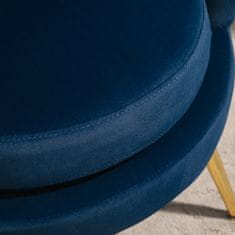 HOMCOM Fotel, 76x67x74 cm, fém/poliészter/gumi, kék