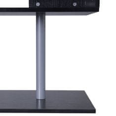 HOMCOM Computer Desk, polcrendszer, 360 ° -ban forgatható, 140 x 39,5 x 78 cm, fa, fekete